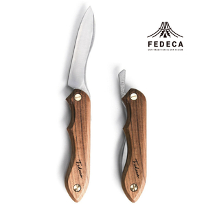 【FEDECA】 折畳式料理ナイフ　プレーンウォルナット　000881