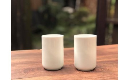 【伊万里焼】白磁 薄造り卵殻手 組コップ  056-H685