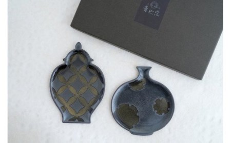 【伊万里焼】古紋壺型プレートセット 112-H688