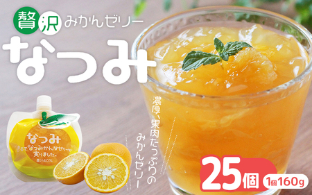 贅沢果肉入り 甘夏みかんゼリー「なつみ」160g×25個 【kmkn0156】
