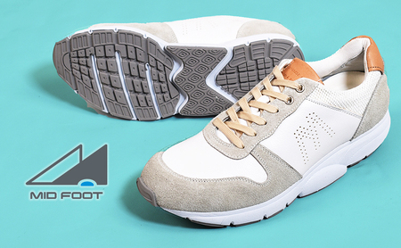MIDFOOT ミッドフッド レザースニーカー MF001JM ホワイト 4E 27.0cm