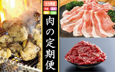 肉の定期便 年3回 (牛・豚・鶏) | 定期便