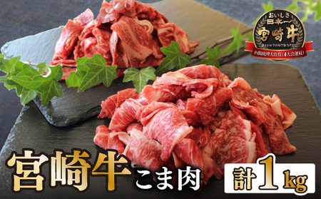 ＜宮崎牛＞こま肉200g×5袋(計1kg)_K049-005