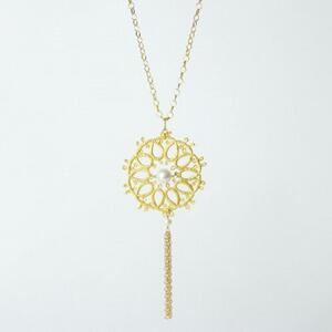 金箔ジュエリーGold-Knot ペンダント「ルー・フリンジ」