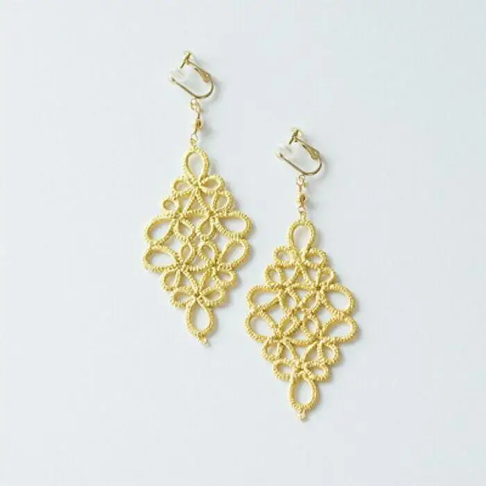 金箔ジュエリーGold-Knot イヤリング「フラジオレット」