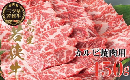 父の日 三ツ星 若狭牛 カルビ 焼肉用 450g 高島屋 選定品 焼肉 黒毛和牛 和牛 ブランド牛 牛肉 牛 肉 お肉 ビーフ 焼き肉 BBQ バーベキュー 冷凍 冷凍配送 福井県 福井 若狭町 若狭