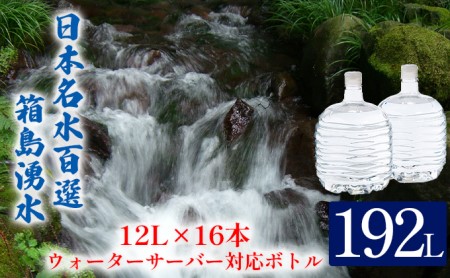 群馬の名水 箱島湧水 エアL  12L×16本 ウォーターサーバー 対応ボトル(2本×8回) 飲料 ドリンク 飲料類 水 ミネラルウォーター 名水 天然水 