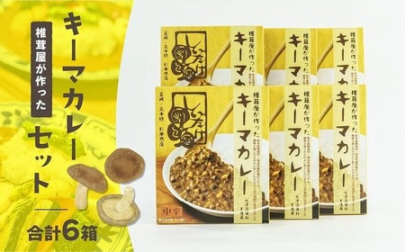 キーマカレー6箱セット 中辛 カレー キーマカレー 椎茸 椎茸入り レトルト レトルトカレー カレーライス 簡単調理 惣菜 お惣菜 おかず グルメ お取り寄せ お取り寄せグルメ おすすめ 贈答 贈り物 ギフト 高千穂町産 国産 宮崎県 高千穂町 _Tk005-018