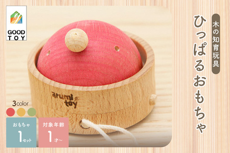＜グッドトイ受賞＞引っぱるとクルクル回る　くり返しあそびの木のおもちゃ グッドトイ受賞 木のおもちゃ 1歳おもちゃ 引っ張る お祝い プレゼント 誕生日 贈答 舐めても安心 安全 知育 玩具   　003-12