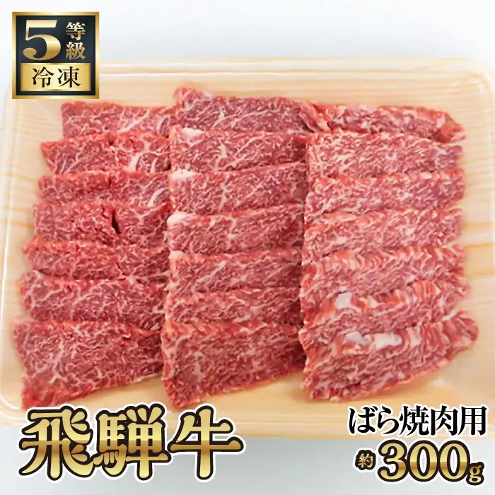 飛騨牛ばら焼肉用 約300g（5等級 冷凍） [No.211]