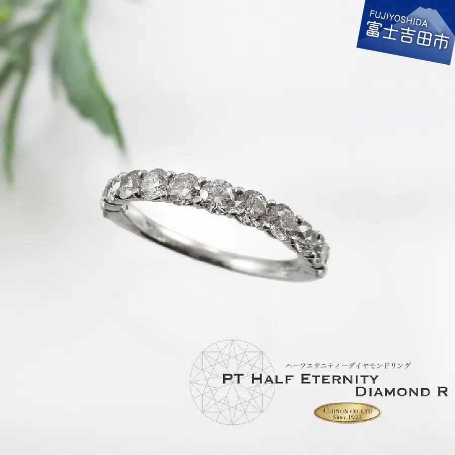 リング プラチナ 1ct ハーフ エタニティ ダイヤモンドリング KT-1066 ジュエリー