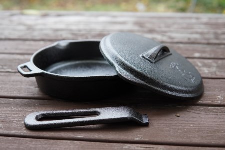 640 【取っ手が取れる！】izakaスキレット　6.5インチ　蓋つき