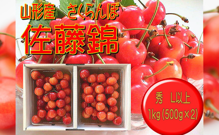 やっぱり 山形産 さくらんぼ 佐藤錦 L以上 1kg (500g×2) 【令和8年産先行予約】FU22-938 くだもの 果物 フルーツ 山形 山形県 山形市 2026年産