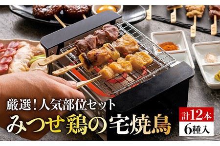 佐賀県産 みつせ鶏焼鳥6種12本 やきとり 焼き鳥[FCI007]