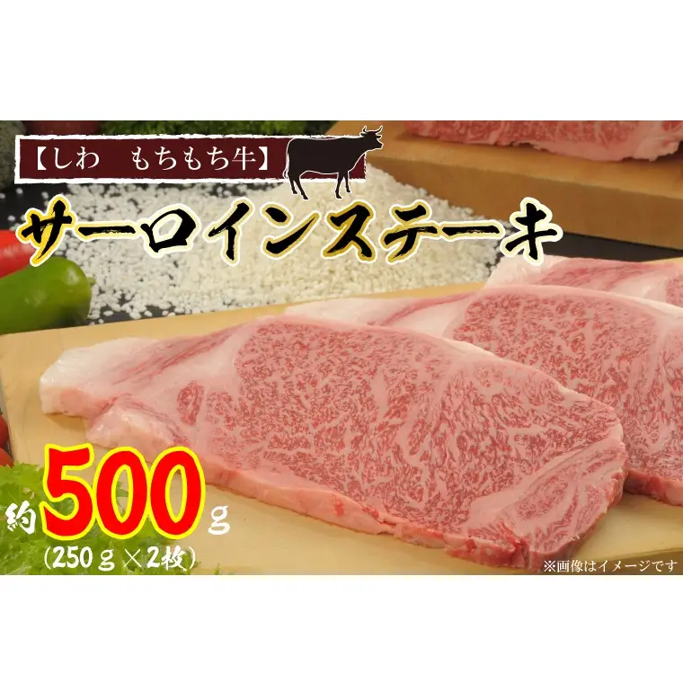 サーロインステーキ 500g 黒毛和牛 しわもちもち牛 ロース ステーキ AM002-1