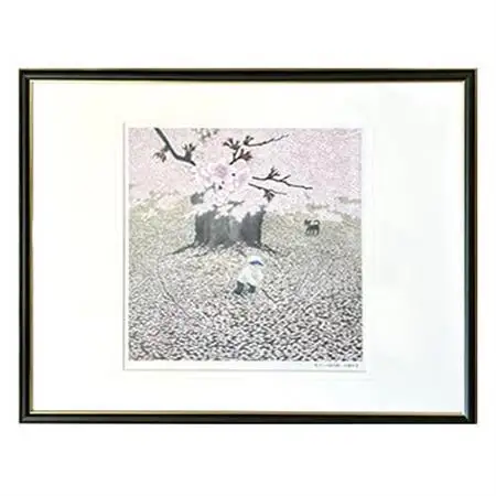 安藤勇寿「花びらの画用紙」額入画(大)_雑貨・日用品  家具・インテリア _【1226179】