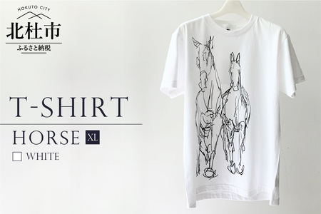 HORSE T-SHIRT【XLサイズ／WHITE】 [h125]