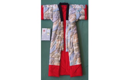 手づくり　かいまき布団　(青系) 専用カバー付き