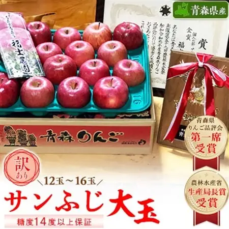 りんご品評会最高賞】大玉 約5kg 糖度14度以上保証 訳あり 家庭用