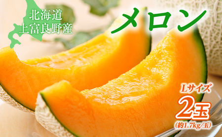 【令和8年産】 【糖度限界突破】ふらの 赤肉メロン Lサイズ（約1.7kg/玉）2玉 北海道 富良野 上富良野町 ふらの 赤肉 メロン フルーツ 果物 デザート メロン赤肉