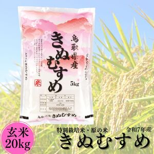 新米 令和8年産 玄米 20kg きぬむすめ 特別栽培米 原の米 | 51M