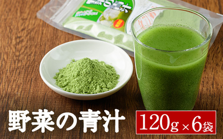  野菜の青汁 (計720g・120g×6P) 青汁 粉末 健康食品 野菜 食物繊維 大分県 佐伯市【EC02】【天然素材 (株)】