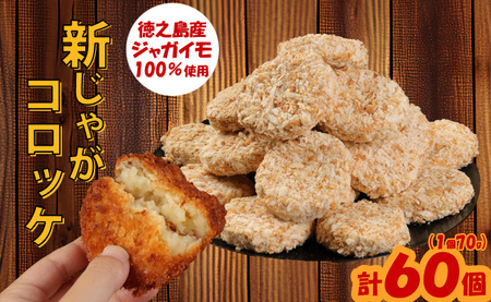 【先行受付】【 マツコの知らない世界 で紹介されました！】徳之島産 新じゃがコロッケ 計60個（10個入り×6袋）じゃがいも 惣菜 おかず BD-3-N