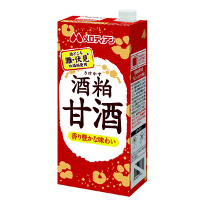 A140 酒粕甘酒１Ｌ(1L×6本)【メロディアン 甘酒 あま酒 紙パック 1リットル 1000ml 6本 酒かす てんさい糖 灘 伏見 大容量 飲料 大阪府 八尾】