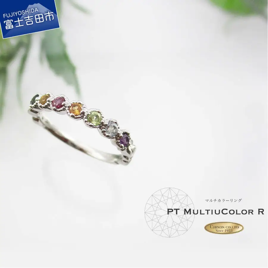 指輪 マルチカラーリング プラチナ KT-1076 アクセサリー