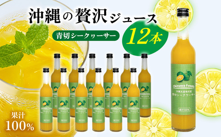 沖縄の贅沢ジュース 12本 ＜青切シークヮサー 12本＞ KS1009 