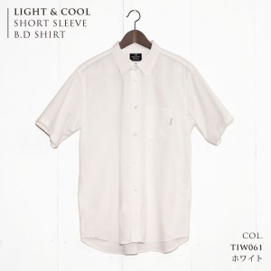 　播州織メンズシャツ「THE INDUSTRY WORKS」（半袖・1着）【TIW_061（ホワイト）】 33-13
