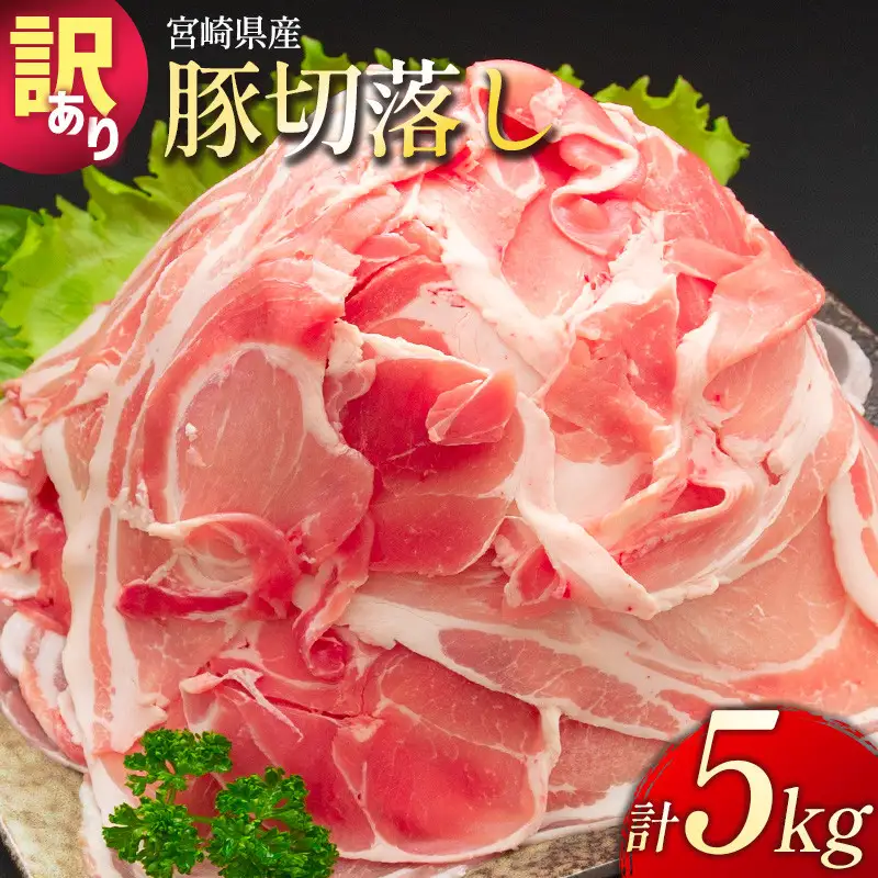 2026年6月にお届け「訳あり」宮崎県産 豚切落し 5kg【C325-2506-2606】