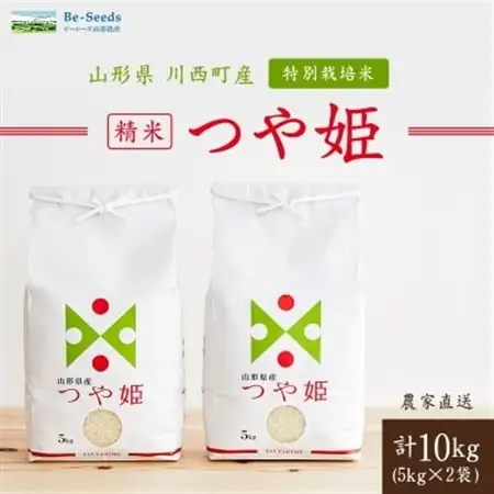 令和7年産　山形県産　つや姫　10kg(5kg×2袋)_米 こめ 白米 精米 精白米 特別栽培米 つや姫 山形県 ブランド米 産地直送 人気 おすすめ 贈答 ギフト プレゼント 送料無料 お取り寄せ お米 ごはん_【1144530】