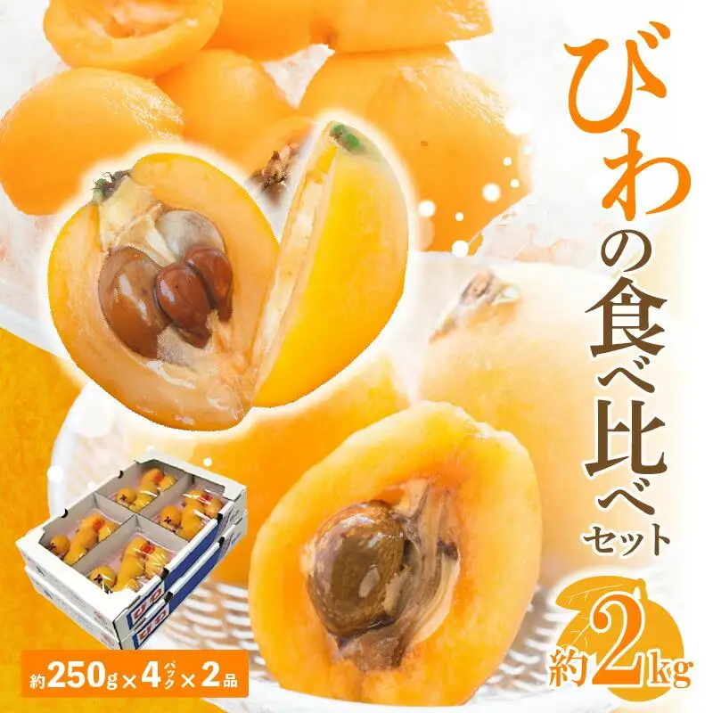 びわの食べ比べセット 約2kg【2026年5月上旬～2026年6月中旬配送】| びわ