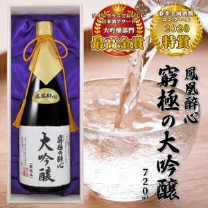 醉心山根本店「究極の醉心 大吟醸」ワイングラスでおいしい日本酒 720ml 020002
