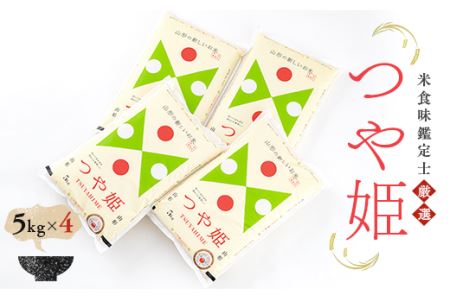 【令和7年産】 米食味鑑定士厳選 新庄産米「つや姫」（精米）20kg（5kg×4） 米 お米 おこめ 山形県 新庄市 F3S-2760