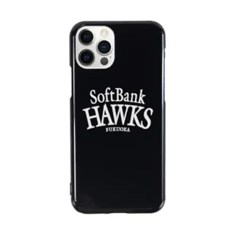 福岡ソフトバンクホークス iPhoneケース ハードタイプ logo-ip12-1-blk_雑貨   _【1229568】