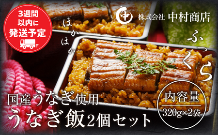 うなぎ うなぎ飯 うなぎ[国産 2個 肝焼き付]