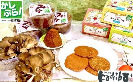 香芝市地域ブランドKASHIBA+(カシバプラス) 認定品3点セット (コメコチュイル、大和マイタケ(舞茸)、かしば香るみそ (味噌)) [3254]