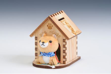 犬っこハウス貯金箱【ドリフトウッド・ファクトリー我流慕】[J6701]