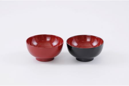 川連漆器 夫婦汁椀 漆器 漆器 【山田漆器店】[B3-5601]