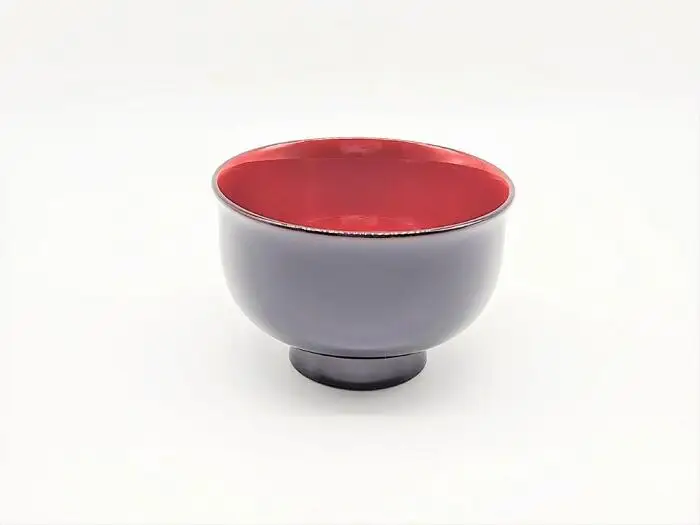 川連漆器 ゆり型汁椀 溜内朱 漆器 漆器 【佐藤豊八商店】[B5804]