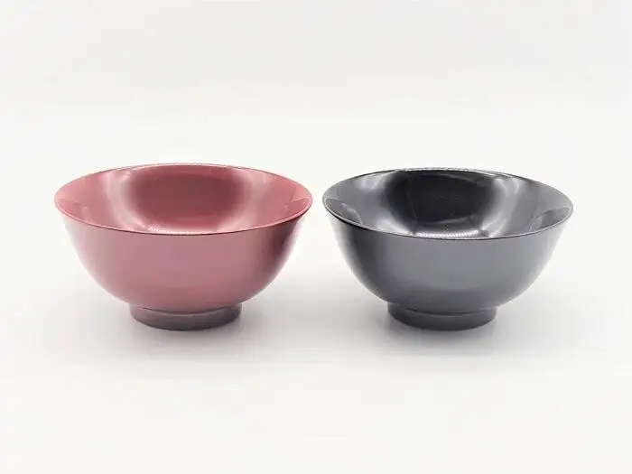 川連漆器 羽反飯椀 ペア 漆器 漆器 【佐藤豊八商店】[H5802]
