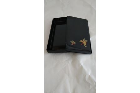 川連漆器 筆箱・藪柑子蒔絵 漆器 漆器 【遠田漆器店】[H6102]
