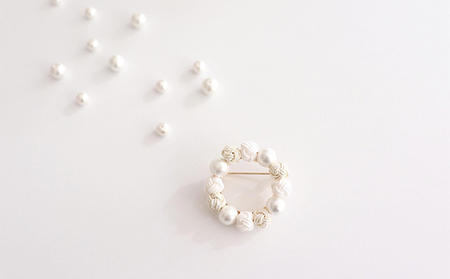 水引ブローチ【すずらん】 ファッション小物 アクセサリー HNNN002