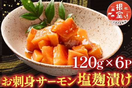 お刺身サーモン塩麹漬け120g×6P A-09051