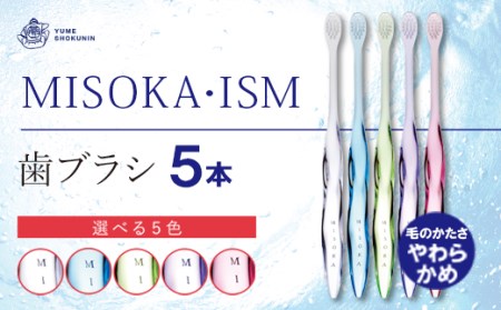 多数のデザイン賞を受賞！デザイナーズモデル！水で磨くプレミアム歯ブラシ MISOKA・ISM(5本) ゲキツル ハブラシ 歯磨き はみがき 高級 デンタルケア ごくやわらか 誕生日プレゼント ギフト 贈り物 贈答【m06-05】【株式会社夢職人】