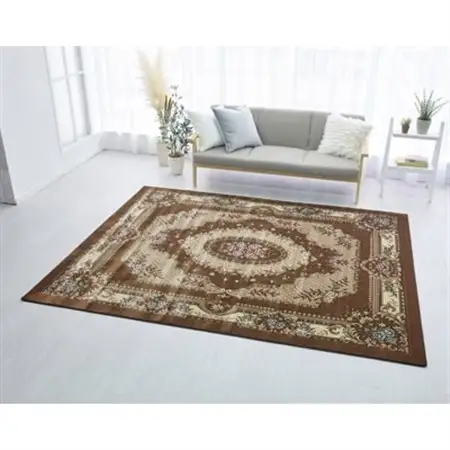 絨毯 ラグマット 3畳 長方形 250×200 洗える 厚手 ボルダー ブラウン_雑貨・日用品  家具・インテリア _【1059585】