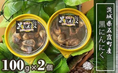 茨城県五霞町産黒にんにく (100g×2個) ／ ニンニク 大蒜 黒にんにく 発酵 熟成 無添加 野菜 茨城県 五霞町 五霞町産 特産品 