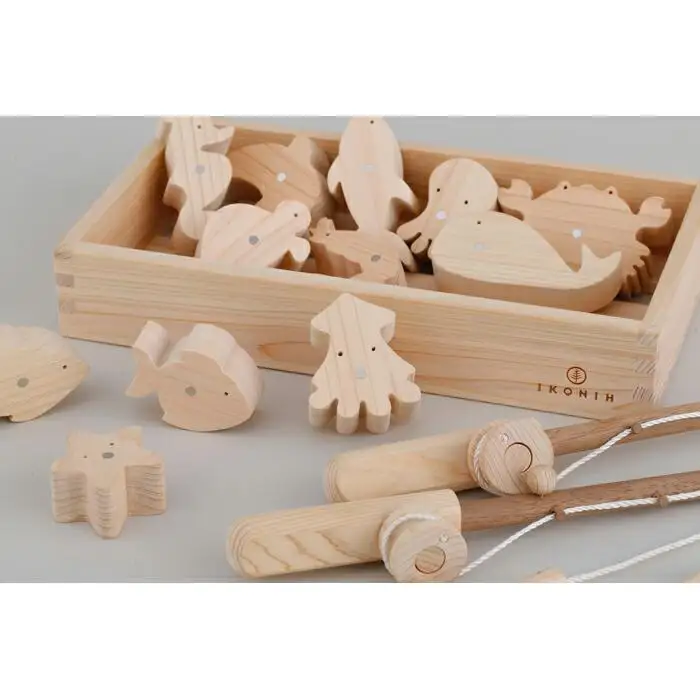 IKONIH（アイコニー）桧のおもちゃ　魚釣りセット